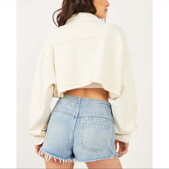 NWT Free People Saturday Shirt Jacket / Lazy Bones - Picture 3 of 6